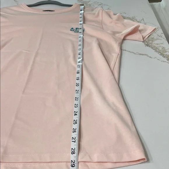 A.P.C. Rue Madame Paris Men's Light Pink Short Sleeve TeeXL